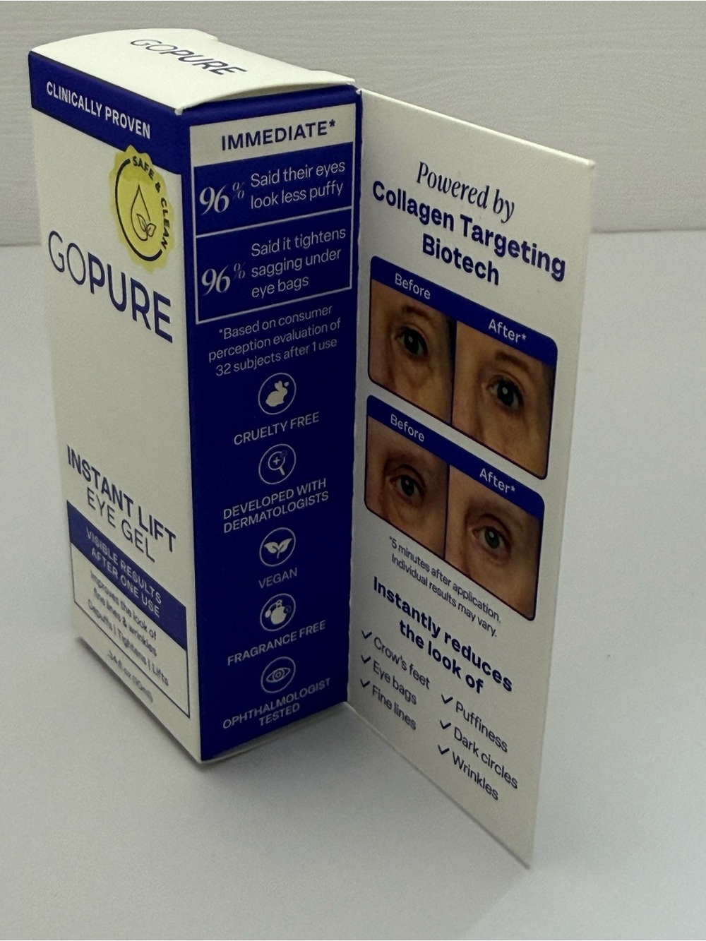 GoPure Instant Lift Eye Gel - White & Blue - Picture 3 of 5